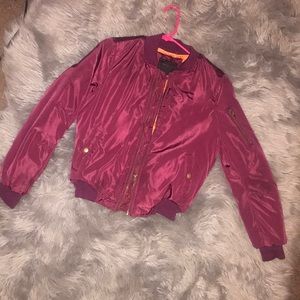 Velvet bomber jacket